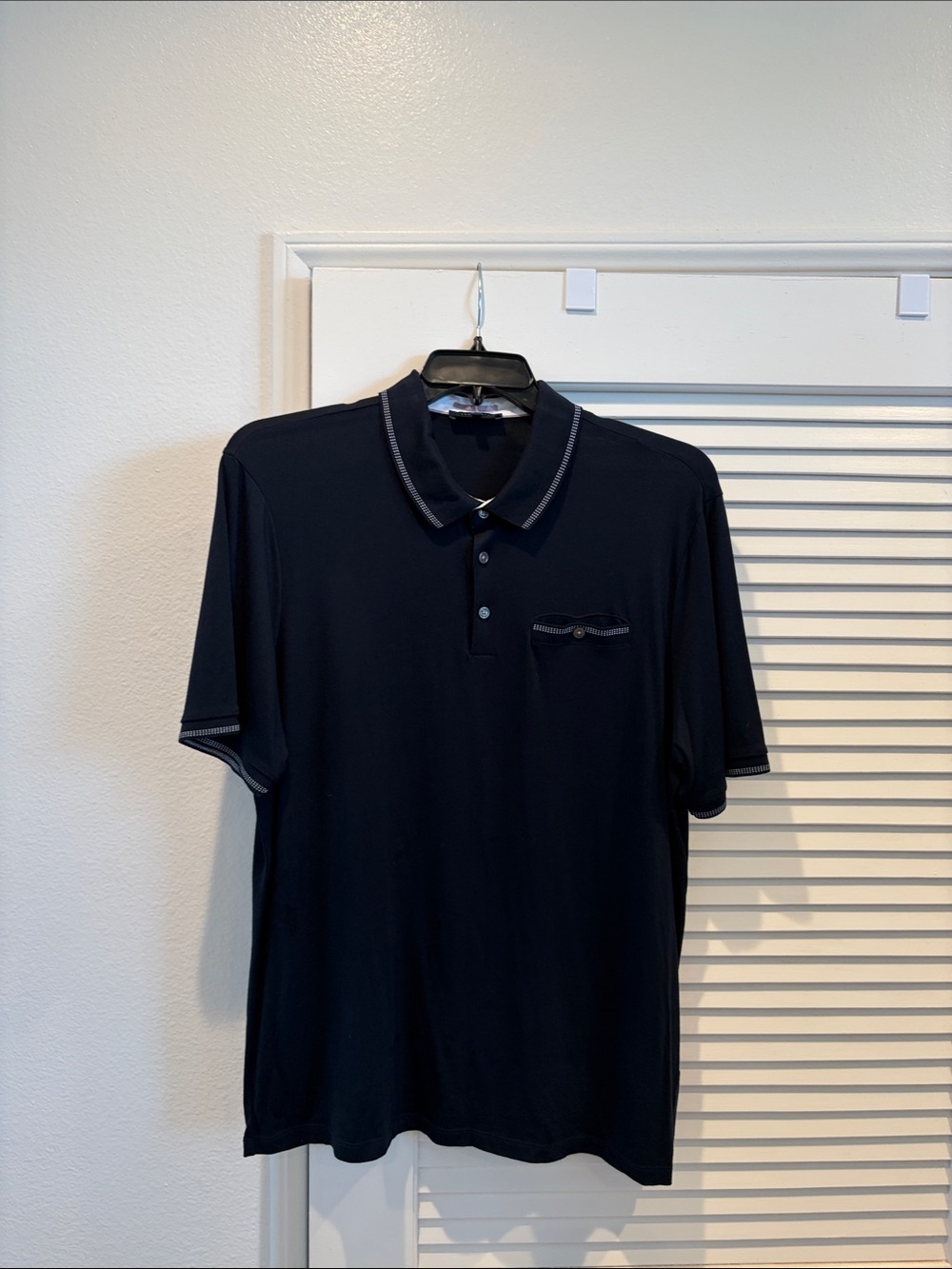 Ted Baker London Navy Polo with Contrast Trim